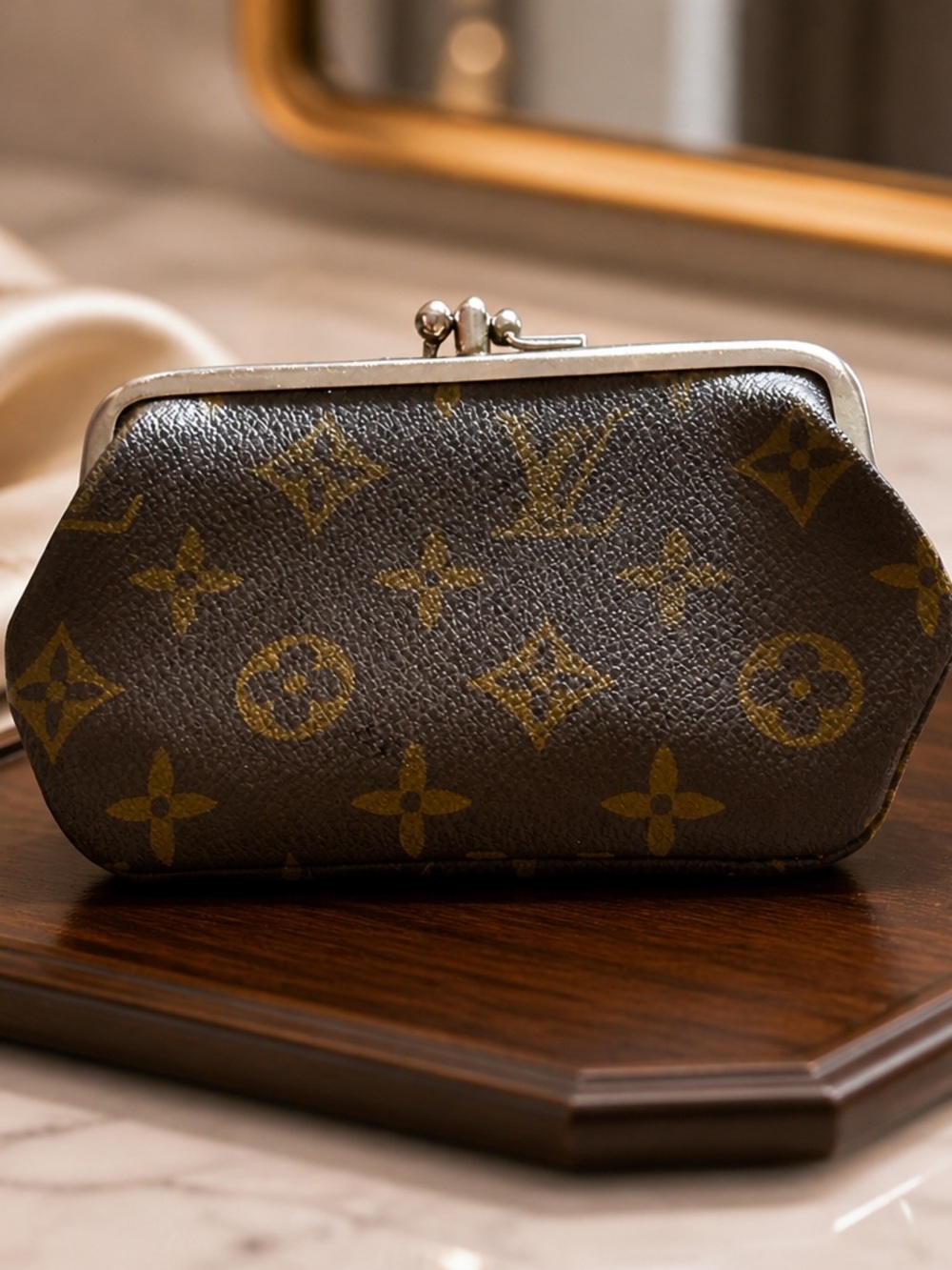 Louis Vuitton Monogram Coin Purse - Brown/Gold Hardware